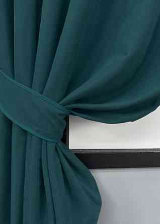 Комплект коротких штор VR-Textil Микровелюр Petek № 1506ш Лазурный 140х170 см 2 шт (35-0359) Киев