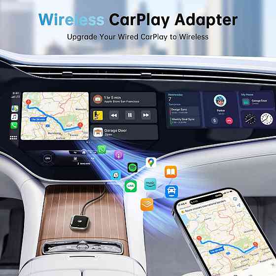 Бездротовий адаптер AIZEO CarPlay, легке та миттєве оновлення з дротового CarPlay на бездротовий, міні-адаптер CarPlay для iPhone, Київ