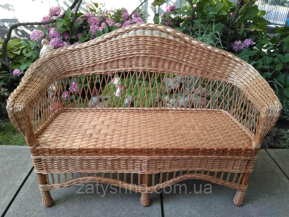 Плетеный диван кофейный низкая спинка Киев - изображение 4