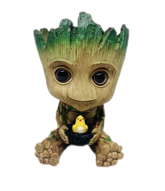 Горщик Грут Groot G9 Малюк з птенцем + стабілізований мох (Червоний) Вінниця - фото 8