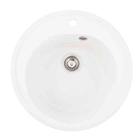 Гранітна мийка для кухні VALESO LUNA 510 матова Білосніжна Коломия