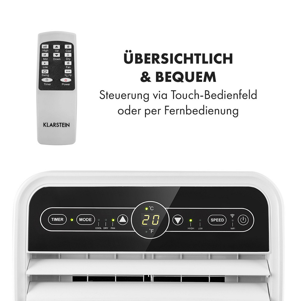 Мобильный кондиционер Metrobreeze New York 7k 7 000 BTU/2,1 кВт EEC Пульт дистанционного управления белый 7 Ровно - изображение 5