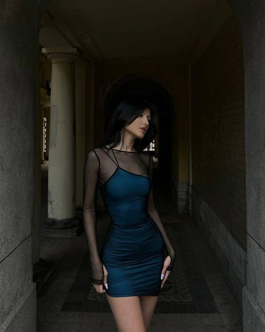 Жіноча стильна вечірня комбінована міні сукня мікродайвінг + сітка Одеса - фото 3