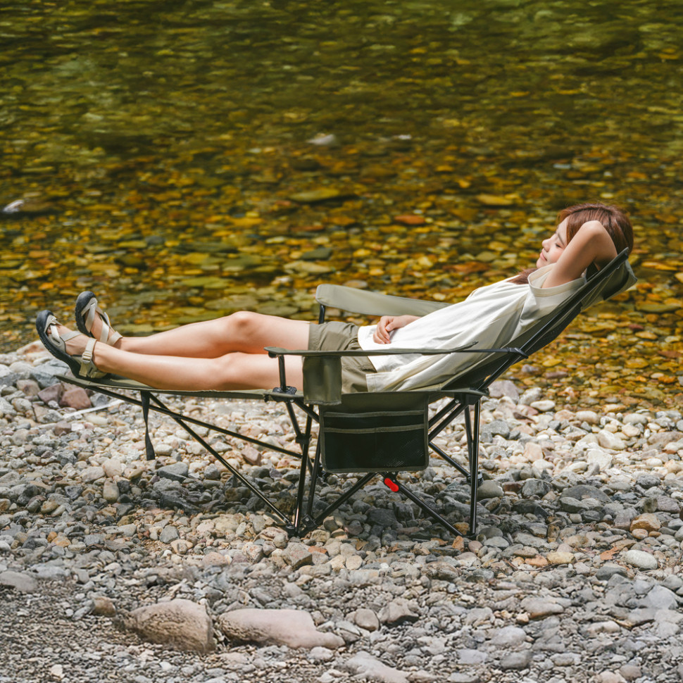 Крісло-шезлонг складане Naturehike CNK2550JJ023 Nightfall T05, сталь, оливкове Київ - фото 9