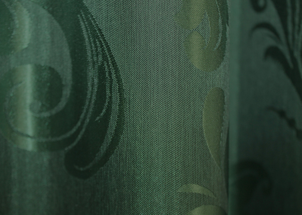 Шторна тканина жаккард, колекція "Лілія" колір зелений 1565ш Київ - фото 3