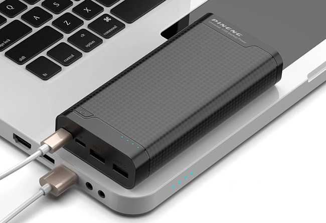 Внешний аккумулятор Power Bank Pineng PN-932 20000mAh Черный Винница - изображение 3