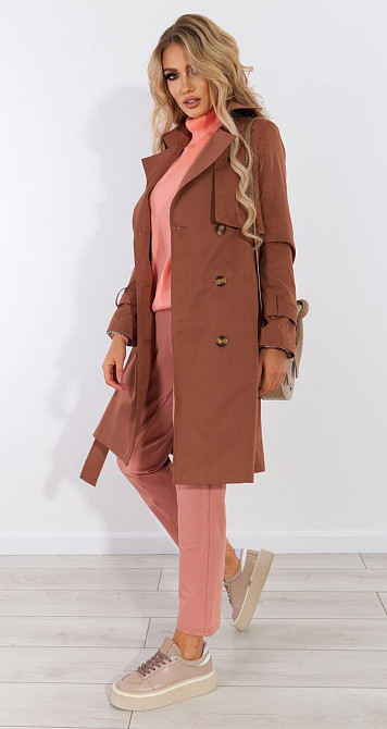 Стильний тренч у шоколадному кольорі (46) Київ - фото 6