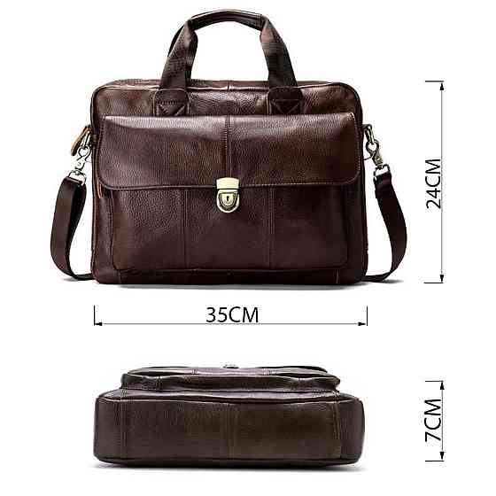 Сумка мужская кожаная горизонтального типа Vintage 14798 Коричневая Киев