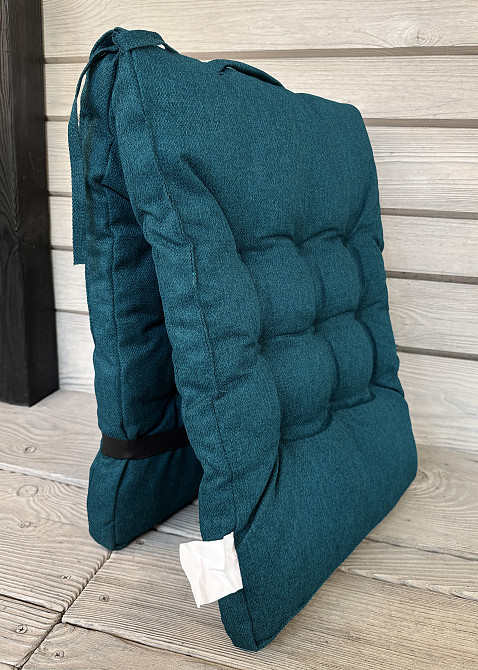 Подушка для стільців (40x120х4 см) подвійна Decorator Мальмо колір лазурний 84-173 Київ - фото 6