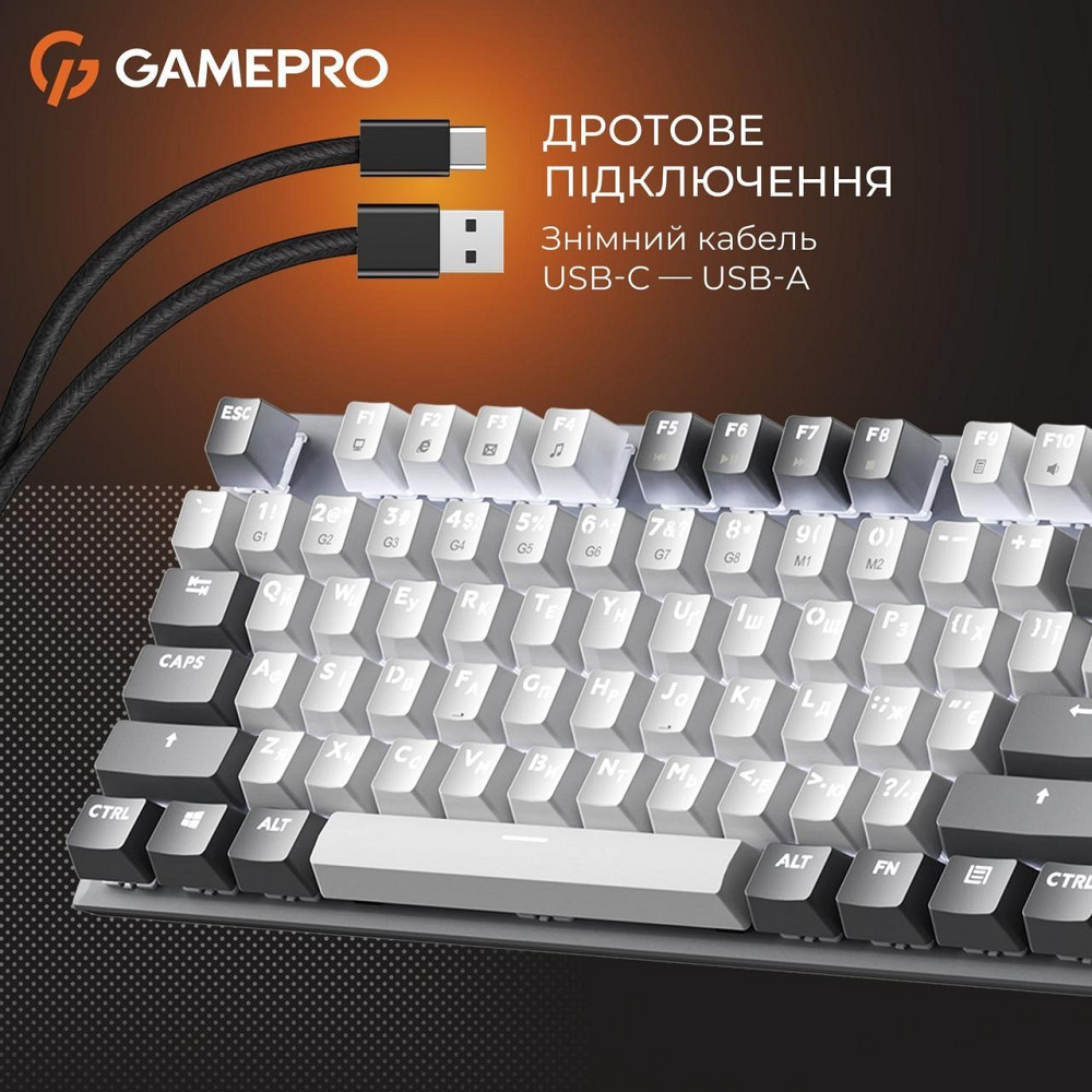 Клавіатура GamePro Genesis Metallic MK144G Outemu Red Swithes USB Gray ( 15438 ) Харків - фото 8