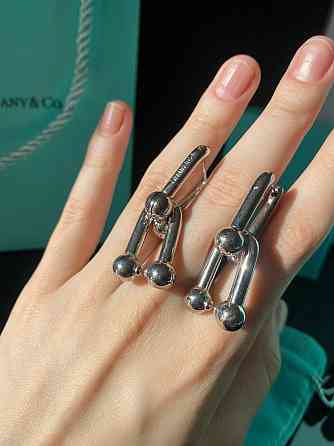 Tiffany Тиффани серьги крупные  hardwear покрытие серебро / упакованы в мешочек Одесса