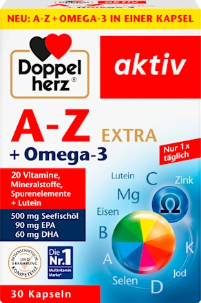 Doppelherz A-Z + Omega-3 Extra Kapseln 30 St AZ + Омега-3 Екстра капсули 30 шт Киев - изображение 1