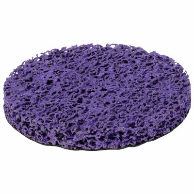 Круг зачистний Sigma з нетканого абразиву (корал) 125мм на липучці фіолетовий твердий (9176161) Вінниця - фото 3