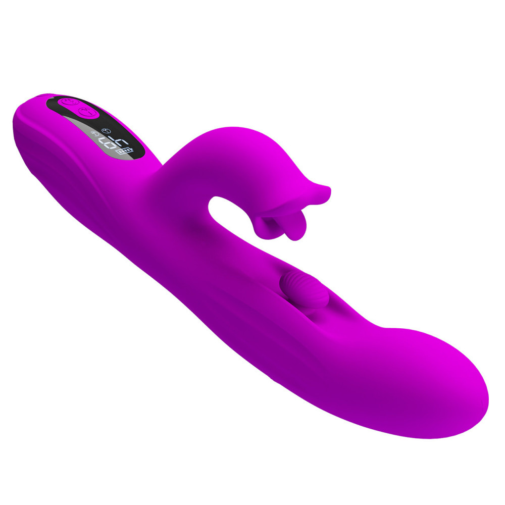 Вібратор-кролик PRETTY LOVE Yalanda Purple, силікон, фіолетовий, кивальні рухи та вібрація Sex Aura Київ - фото 6