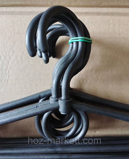 Дитячі вішалки плічка, тремпіль пластиковий із поворотним гачком чорний 32 см 10 шт. уп Польща Харків - фото 6