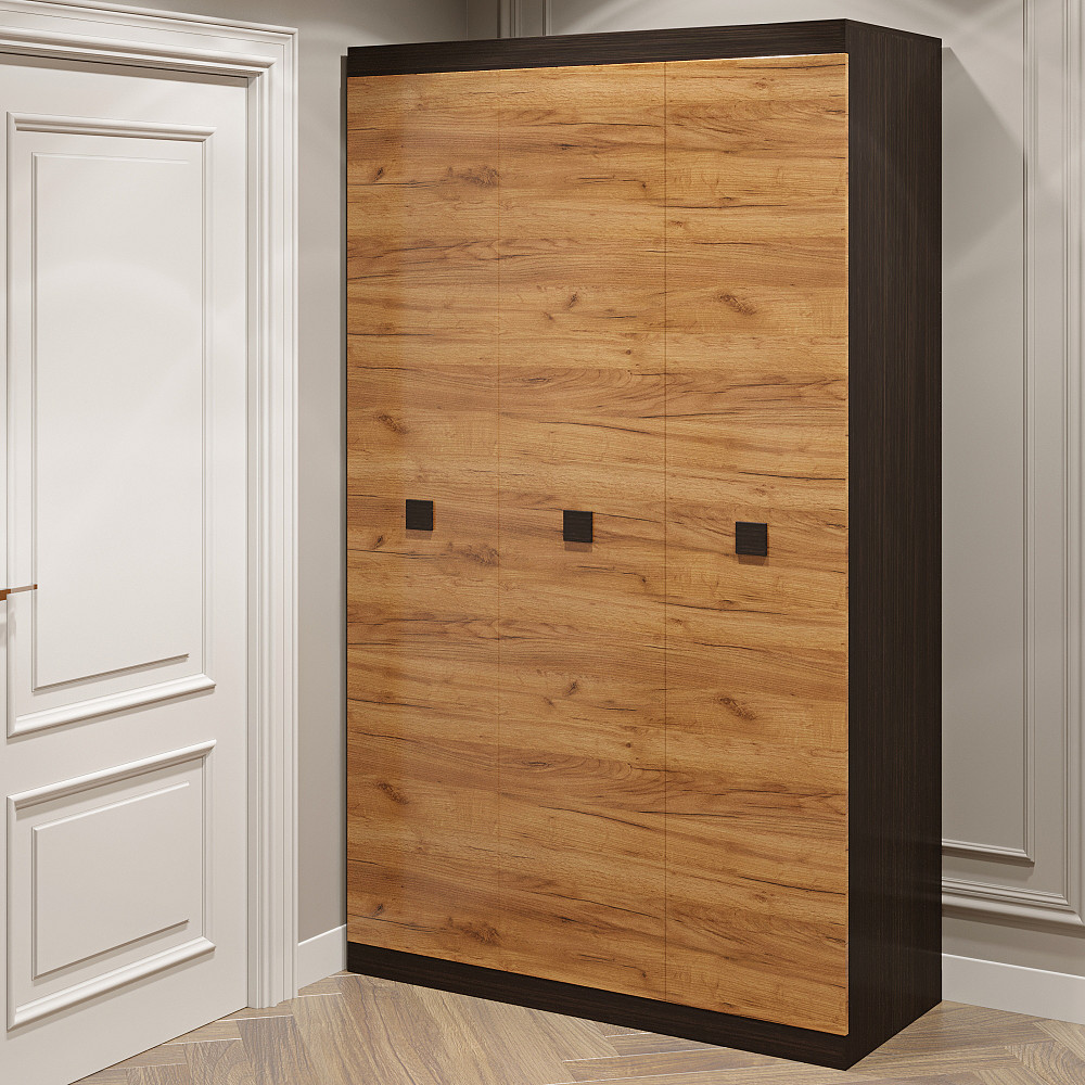 Шкаф 3-х дверный Эверест Соната-1200 венге темный + дуб крафт золотой (DTM-2294) Днепр - изображение 3