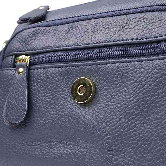 Сумка з натуральної шкіри для жінок Синій (Vintage) Київ