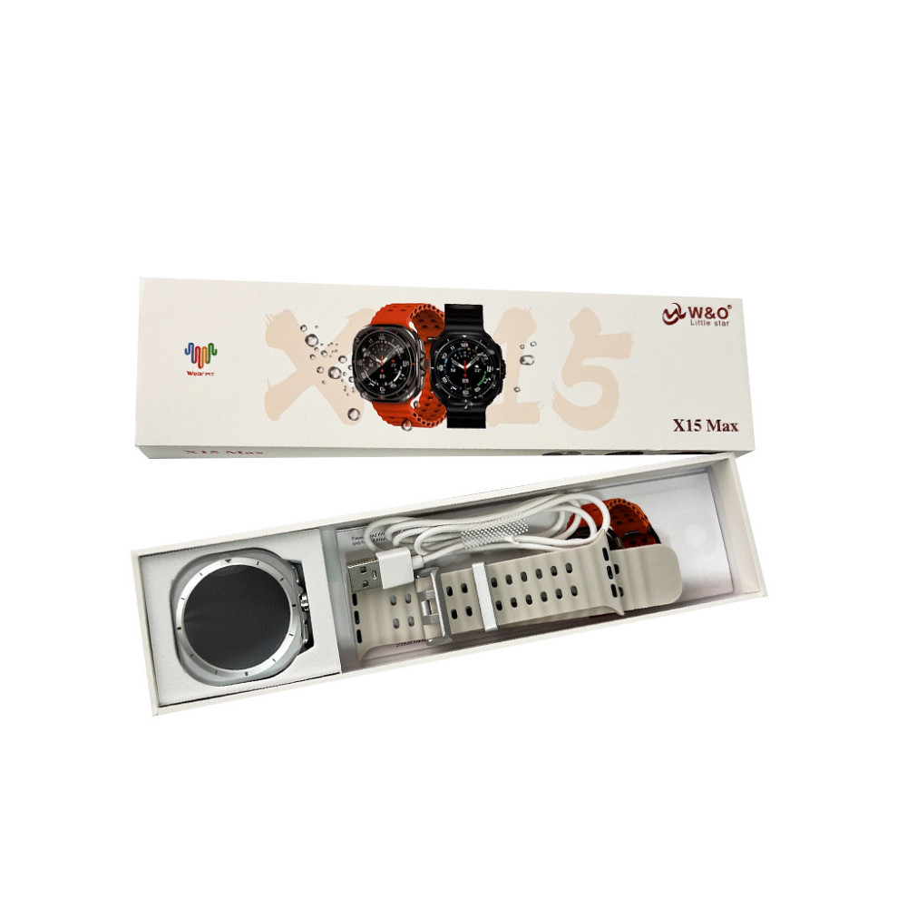 Смарт-часы W&O X15 Max 38mm. 330 mAh. Amoled+IP67 White Одесса - изображение 6