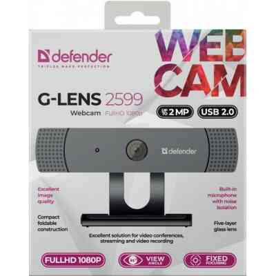 Веб-камера Defender G-lens 2599 Full HD 1080p Black (63199) Винница