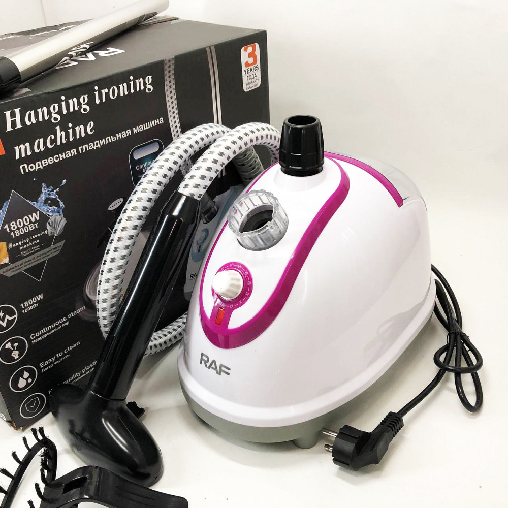 Отпариватель для одежды вертикальный RAF R.3039 со стойкой для одежды 1800 Вт. MB-945 Цвет: розовый Киев - изображение 4