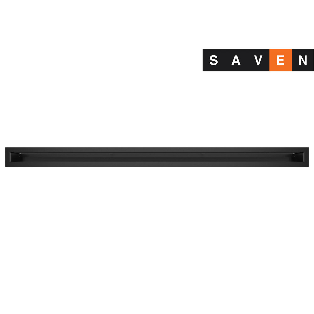 Вентиляційна решітка для каміна SAVEN Loft 60х1000 чорна Львів - фото 2