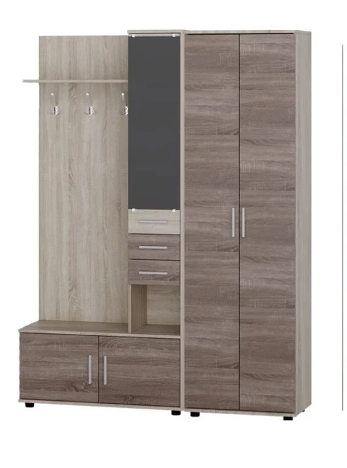 Передпокій Еверест Рів'єра з шафою ШП-1 дуб сонома + трюфель (DTM-2188) Львів - фото 1