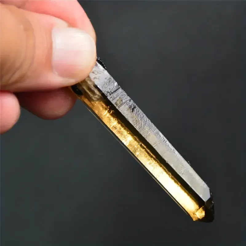 Кулон з димчастого кварцу на регульованому шнурку | Необроблений кристал для захисту та заземлення Київ - фото 2