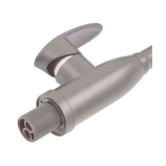 Смеситель для кухни PLAMIX CEZAR-011-B SET GRAPHITE REFL.GRAYтермопластиковый цвета графит с серым силиконовым изливом Черновцы