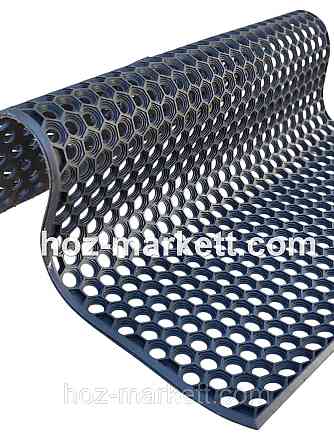 Килимок 120х80х1 см гумовий брудозахисний сота чорний Харків