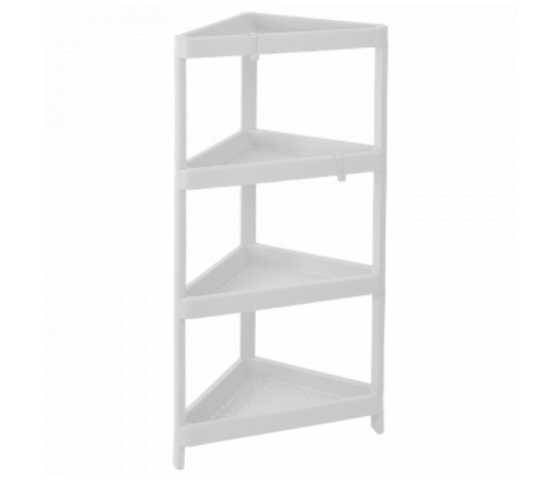 Полиця кутова 45*26*105см пластик білий Алеана Житомир