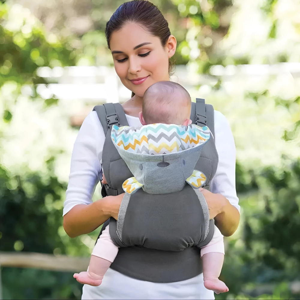 Детский слинг 2в1 эрго рюкзак переноска с капюшоном кенгурушка для детей от рождения цвет Серый Киев - изображение 1