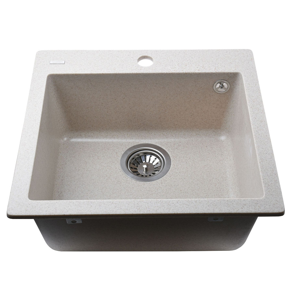 Гранітна мийка Globus Lux AOSTA піщаний 490x455мм-А0004 Тернополь - изображение 4