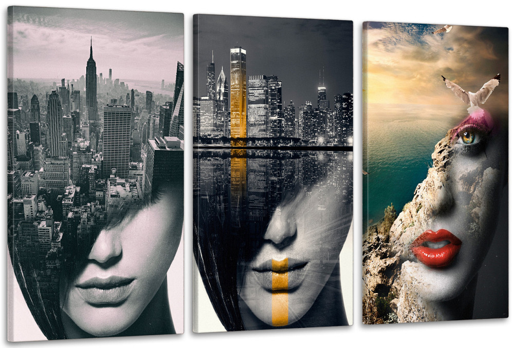Модульная картина в гостиную / спальню  Лице Art-638_3_А 100x150 см Киев - изображение 1