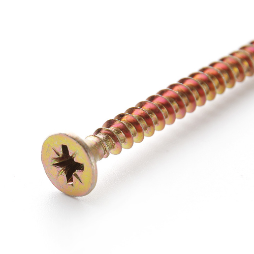 Саморіз універсальний з потайною головкою 4,0*70мм цинк жовтий 50 шт/уп APRO Житомир - изображение 2