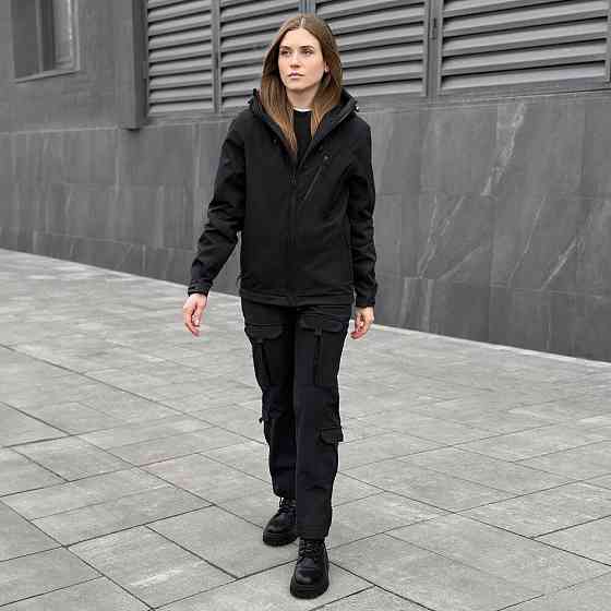 Тактическая черная демисезонная куртка для женщин Pobedov Matrix Женская Киев