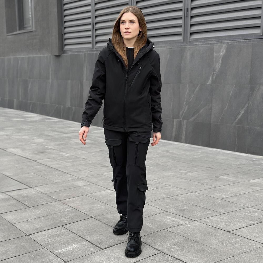 Тактическая черная демисезонная куртка для женщин Pobedov Matrix Женская Киев - изображение 3