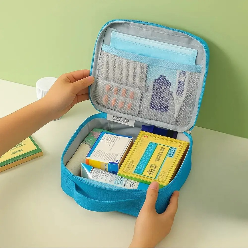 Комплект сумок для медикаментів дорожні органайзери для подорожей, аптечки для ліків, блакитна Кам'янець-Подільський - фото 9