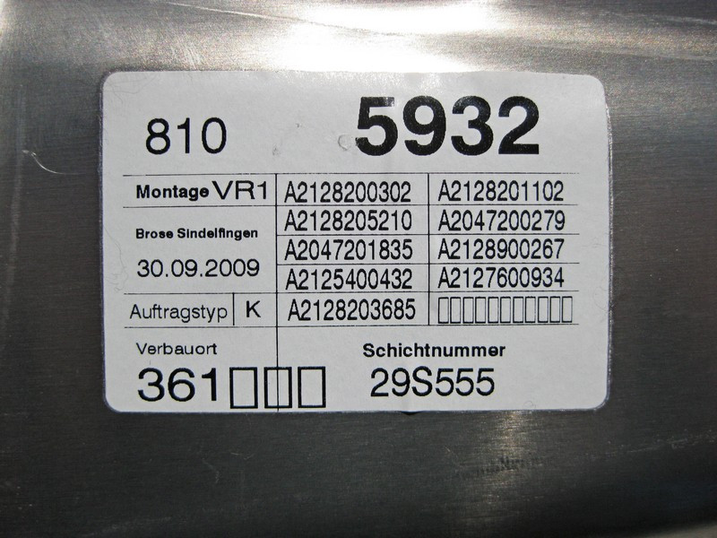 Mercedes-Benz  A2127201679 Склопідйомник передніх правих дверей E-Class W212 Одеса - фото 3