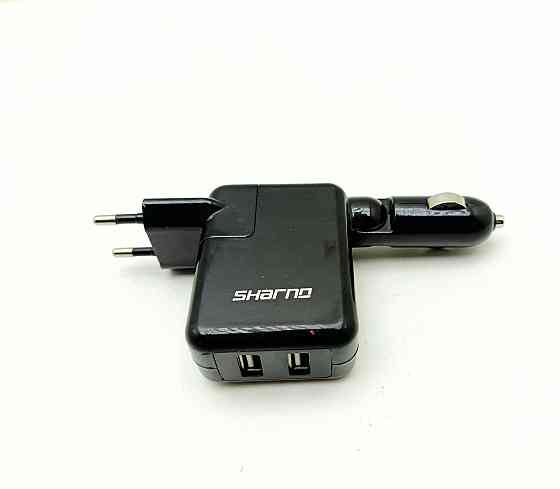Адаптер живлення від розетки та в прикурювач 2 в 1 Sharno (товар вживаний) Луцк