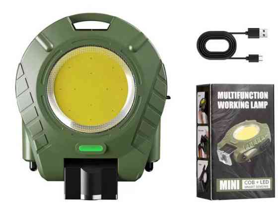 Ліхтар для кемпінгу RB440-COB, білий жовтий червоний, миготливий, type-c, сенсор, магніт Дніпро