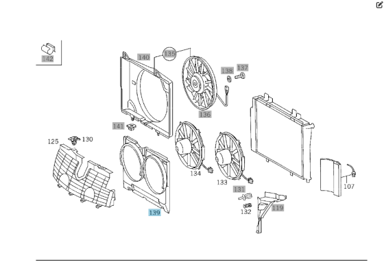 Mercedes-Benz  A2025053355 Вентилятор радіатора у зборі C-class W202 CLK Coupe C208 CLK Cabriolet A208 C-class S202 Одесса