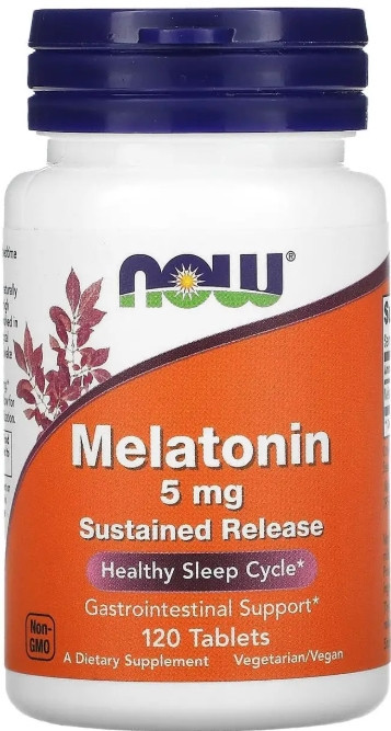 Мелатонин для сна Now Foods Melatonin 5 мг 120 таб Киев - изображение 1