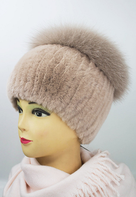 Шапка хутряна жіноча кубанка Анжеліка Кавовий Харків - фото 1