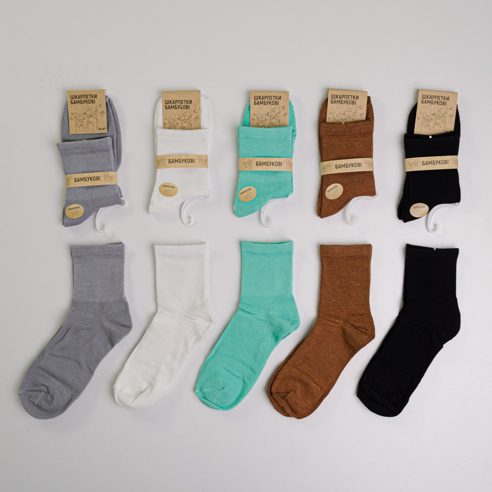 Набір шкарпеток чоловічих бамбукових 10 пар Youstar 080 Середні 41-47 Різні кольори Суми - фото 1