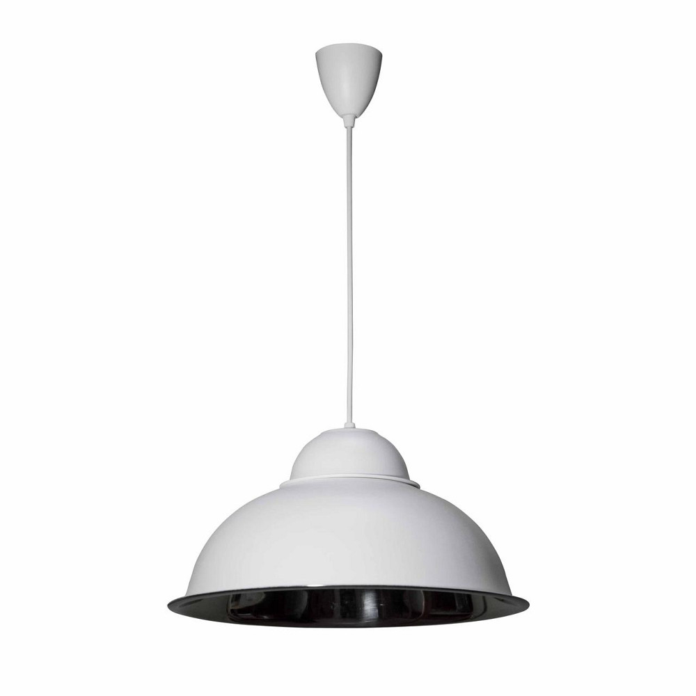 Світильник підвісний купол білий мат, хром Industrial СП 3614 WH+CR Київ - фото 1