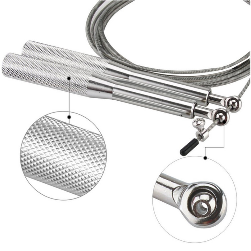 Скакалка швидкісна для кросфіту "Blow" NE-BL-4790 чорна 3 м Вінниця - фото 2