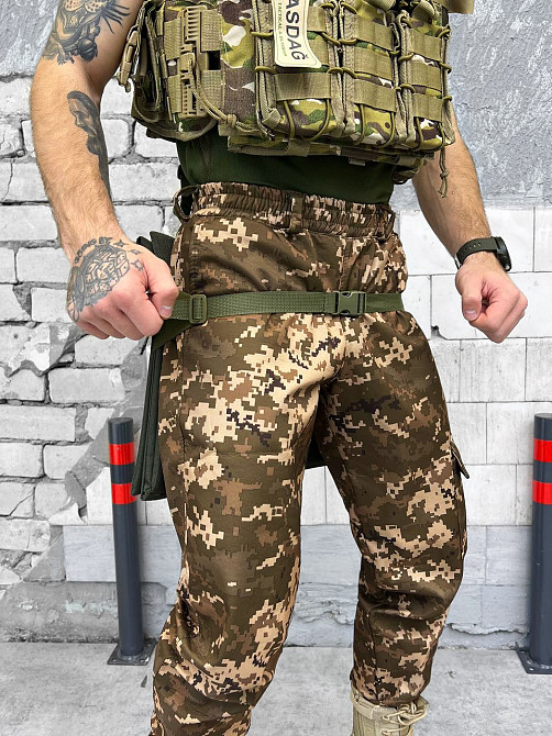 Сидушка потрійна карімат тактичний із кріпленням на пояс складна коврик олива Одеса - фото 7