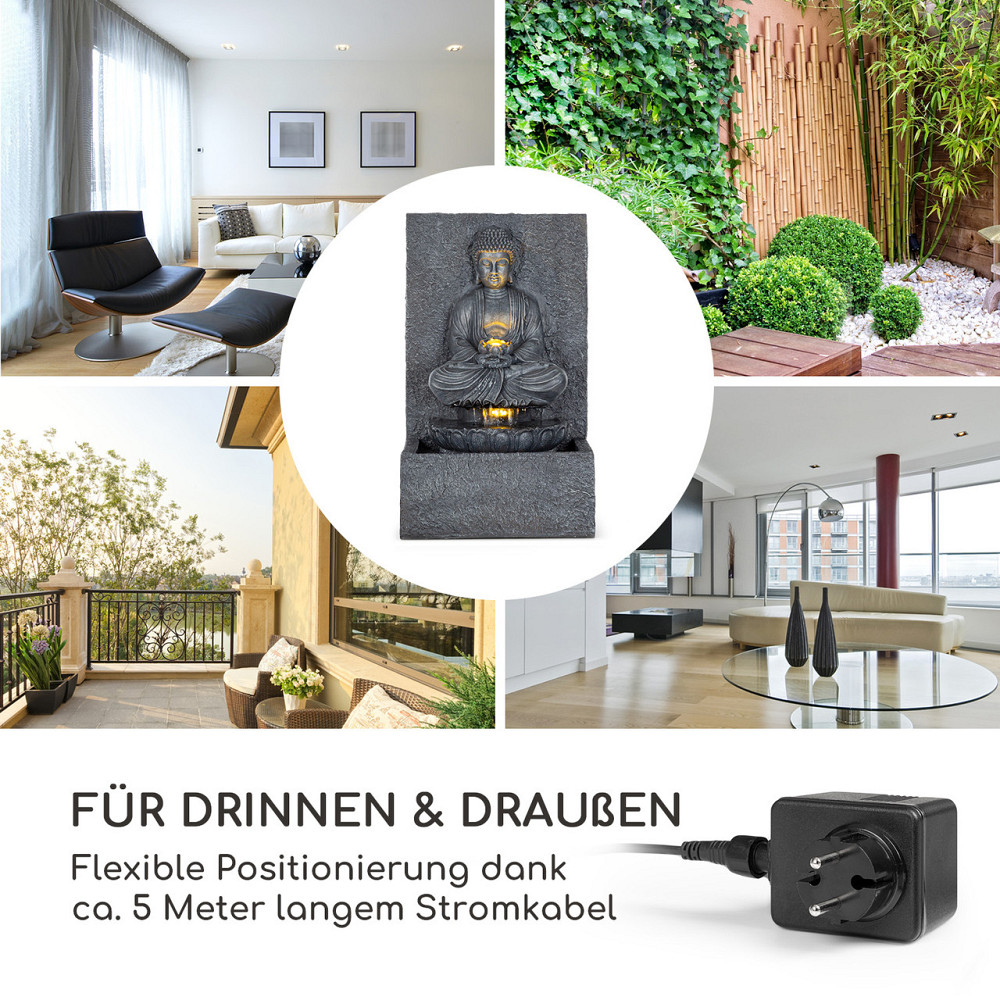 Садовий фонтан Nirvana LED 36 x 65 x 29 см полірезин сірий (Німеччина, читати опис) Рівне - фото 2