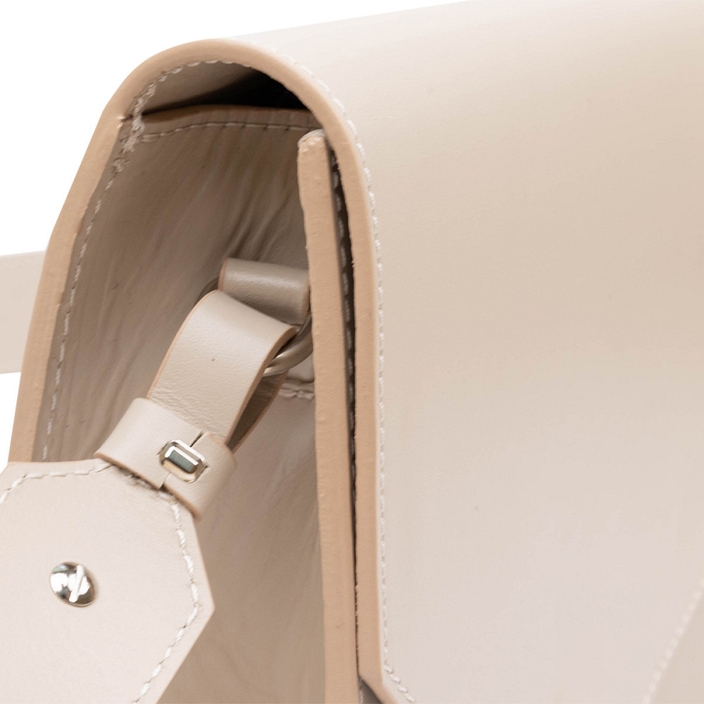 Кожаная женская сумка GRANDE PELLE 11568 Бежевый Киев - изображение 7