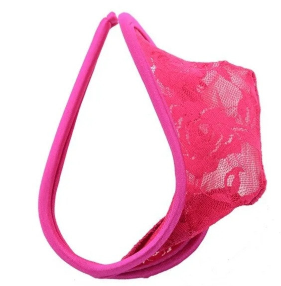 Стринги мужские кружевные без лямок one size малиновый Киев - изображение 1